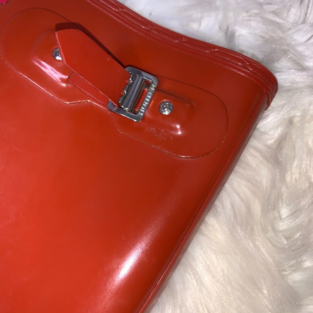 Hunters high gloss red siren tall rain boots 8 - Picture 12 of 15